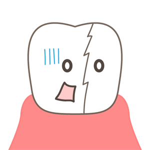 健全な歯まで割れる