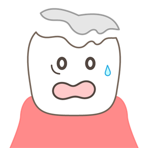 詰め物が取れたり割れたりする