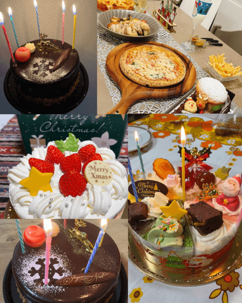 スタッフの各家庭で楽しまれたクリスマスケーキ。酒井歯科医院が感謝の気持ちを込めて用意した年末の取り組み